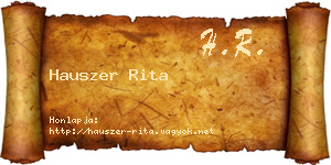 Hauszer Rita névjegykártya